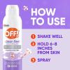 image:imageOFF Clean Feel Insect Repellent Aerosol with 20 Picaridin Bug Spray with Long Lasting Protection from Mosquitoes Feels Good on Skin 5 oz75 Ounce Pack of 1