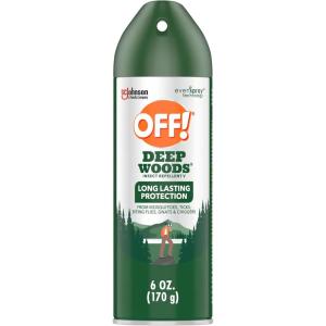 image:imageOFF Deep Woods Insect Repellent Aerosol Bug Spray with Long Lasting Protection from Mosquitoes 6 oz Pack of 12
